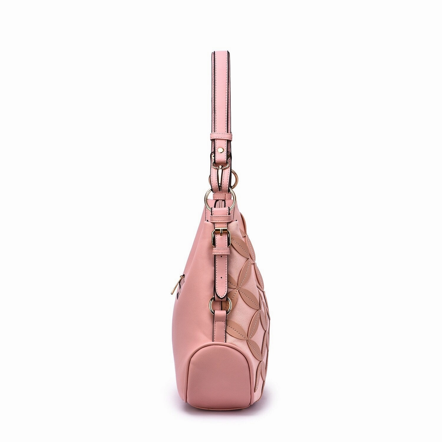 Mellow World Iga Rococo Style Leaf Pattern Hobo Bag with Adjustable Shoulder Strap