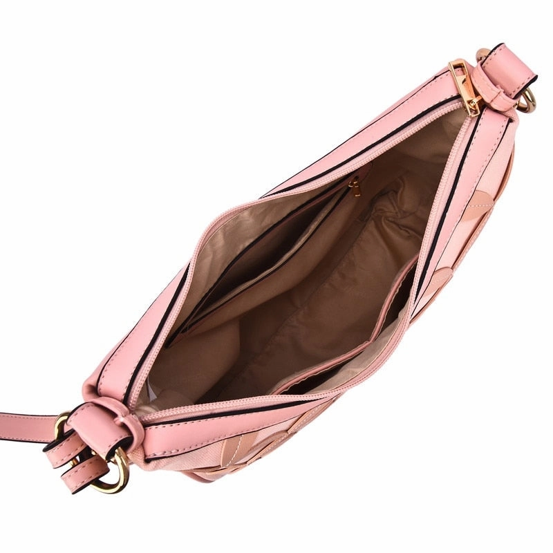 Mellow World Iga Rococo Style Leaf Pattern Hobo Bag with Adjustable Shoulder Strap