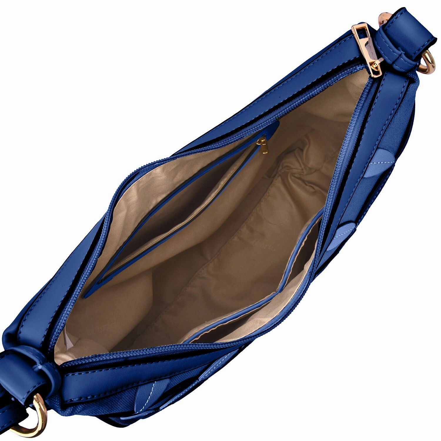 Mellow World Iga Rococo Style Leaf Pattern Hobo Bag with Adjustable Shoulder Strap