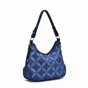 Mellow World Iga Rococo Style Leaf Pattern Hobo Bag with Adjustable Shoulder Strap