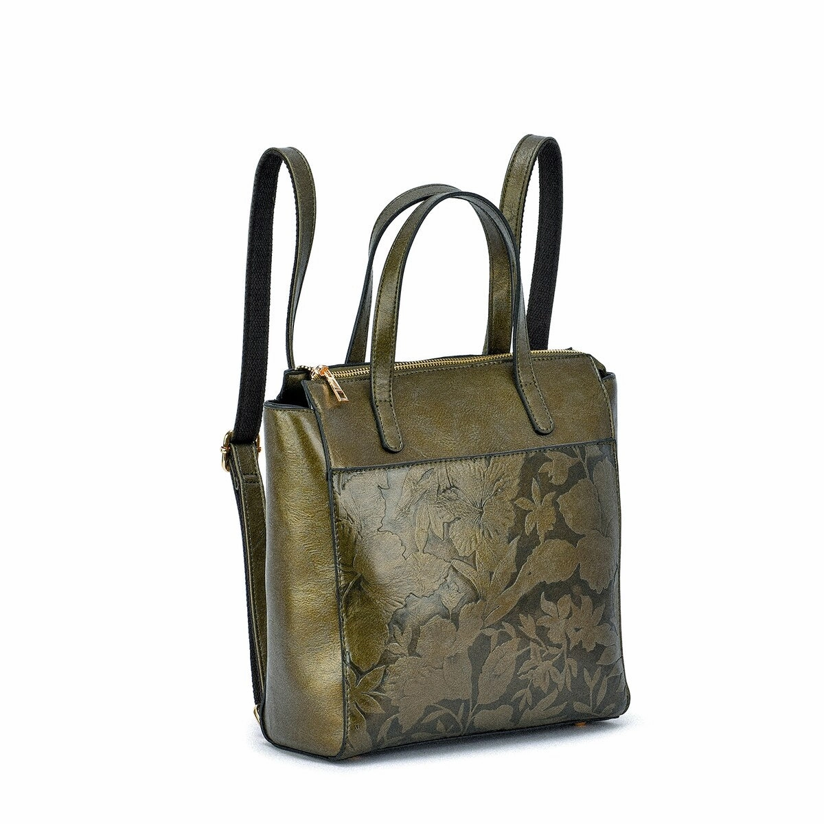 Mellow World Shia 3D Embossed Floral Convertible Shoulder Bag/Backpack