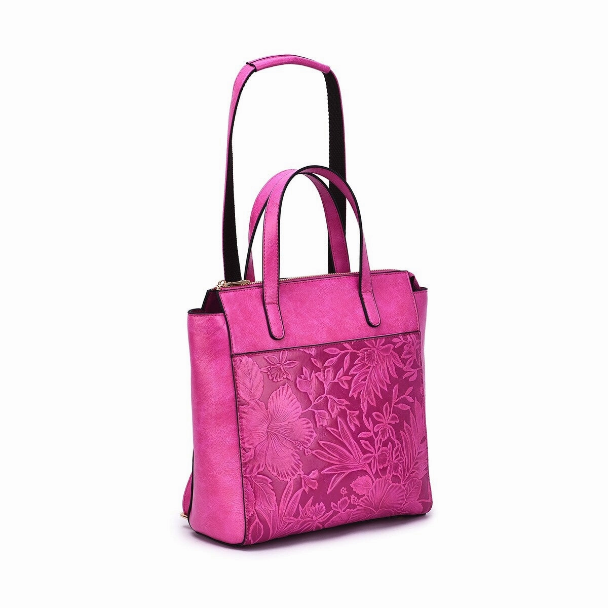 Mellow World Shia 3D Embossed Floral Convertible Shoulder Bag/Backpack