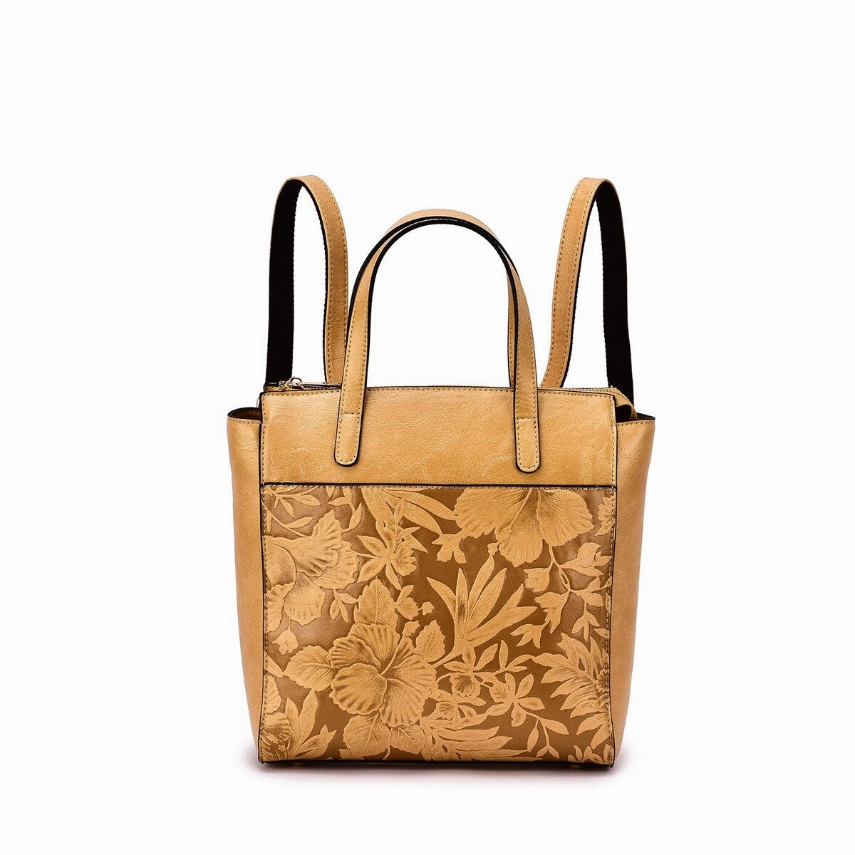 Mellow World Shia 3D Embossed Floral Convertible Shoulder Bag/Backpack
