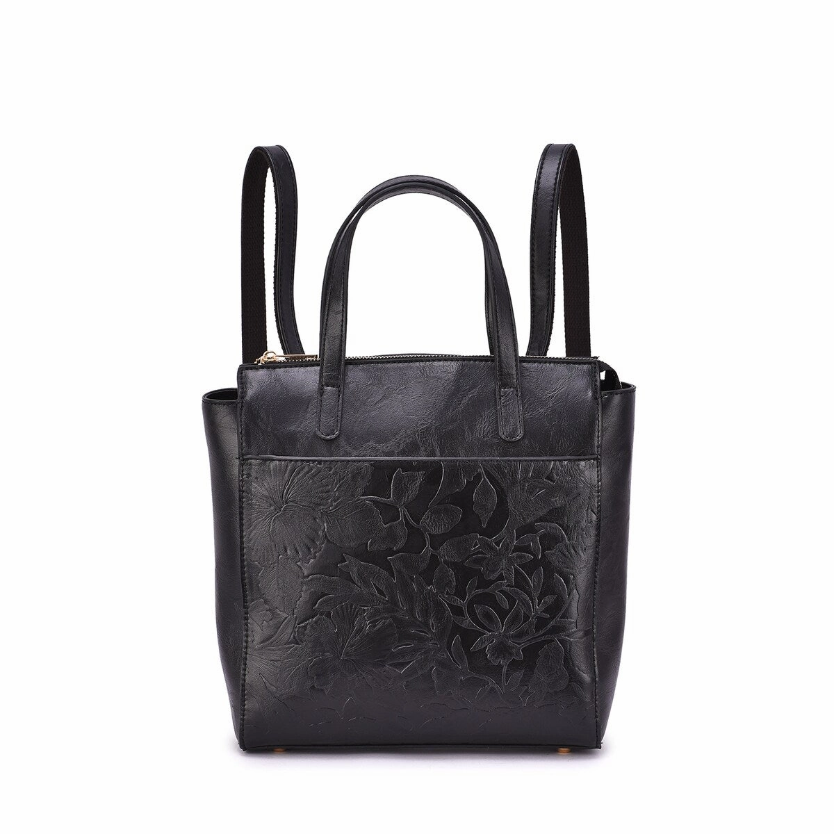 Mellow World Shia 3D Embossed Floral Convertible Shoulder Bag/Backpack