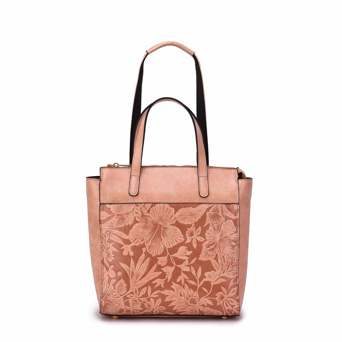 Mellow World Shia 3D Embossed Floral Convertible Shoulder Bag/Backpack