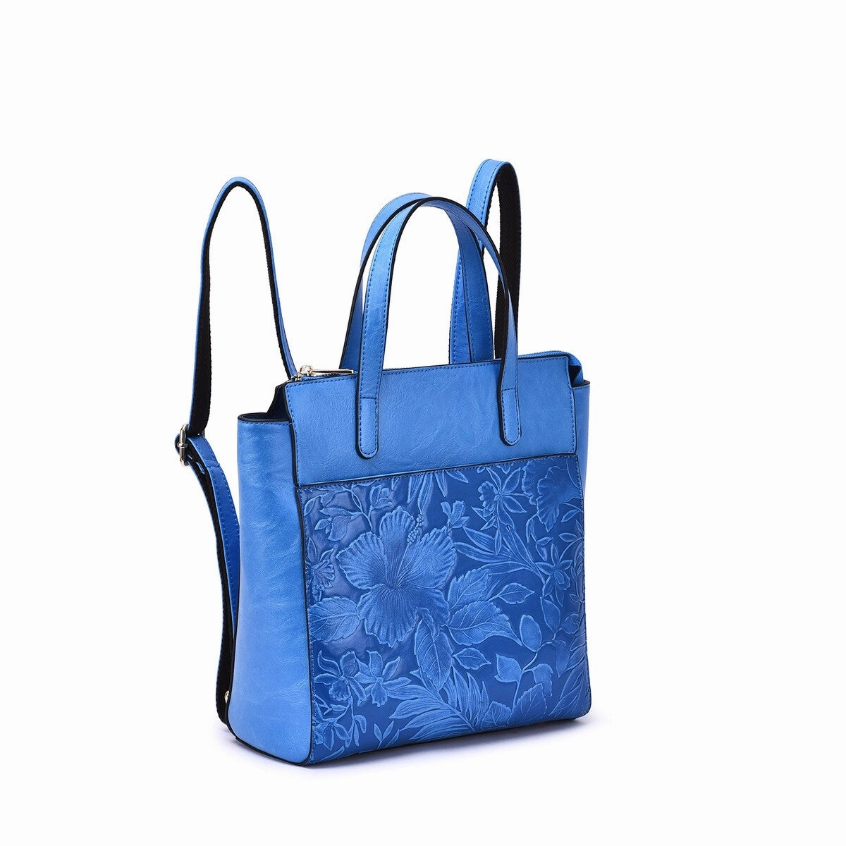Mellow World Shia 3D Embossed Floral Convertible Shoulder Bag/Backpack