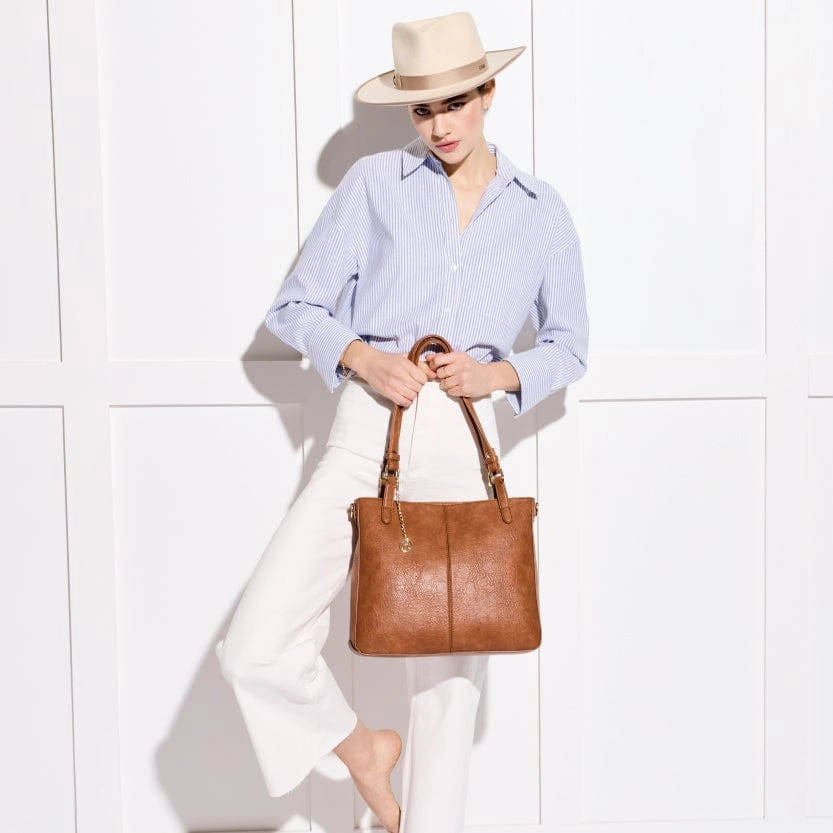 Mena Vegan Leather Classic Tote | Multiple Colours