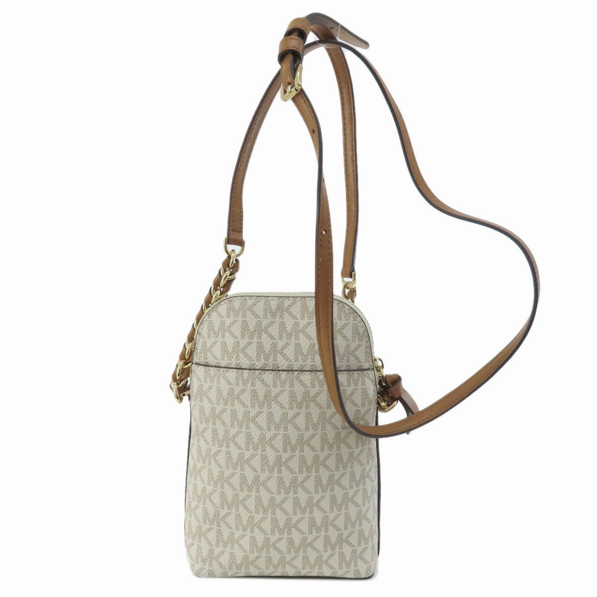 Michael Kors   Coated Canvas Leather Pochette Shoulder Bag (Pre-Owned)