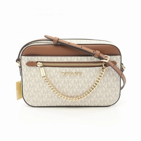 Michael Kors   Coated Canvas Leather Shoulder Bag (Pre-Owned)