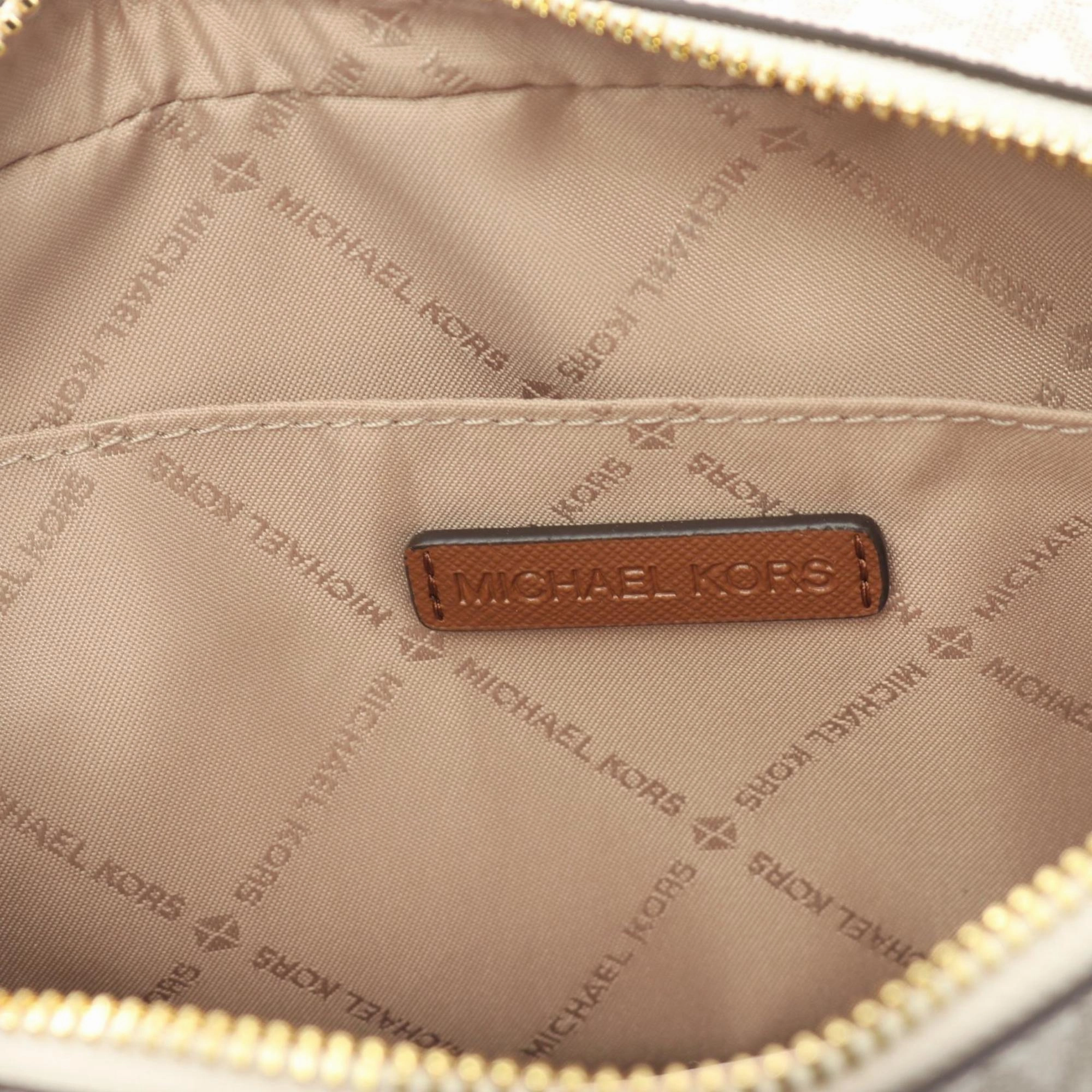 Michael Kors   Coated Canvas Leather Shoulder Bag (Pre-Owned)