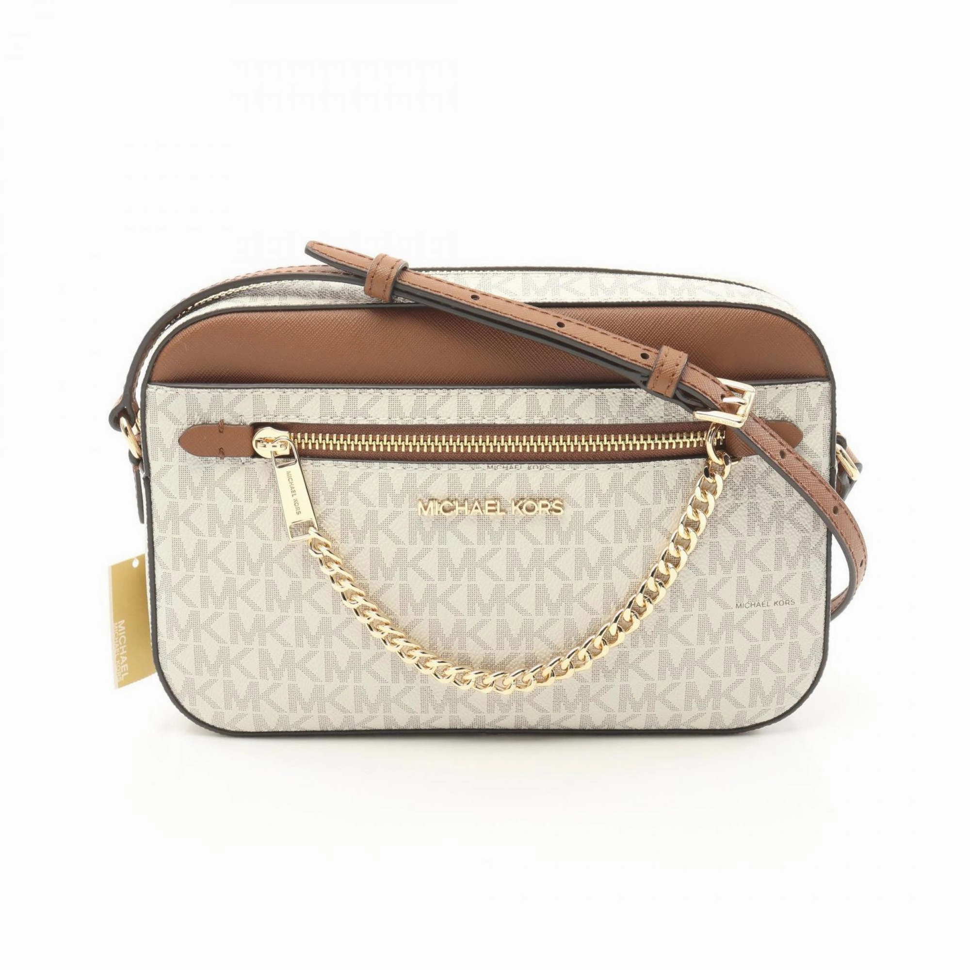 Michael Kors   Coated Canvas Leather Shoulder Bag (Pre-Owned)