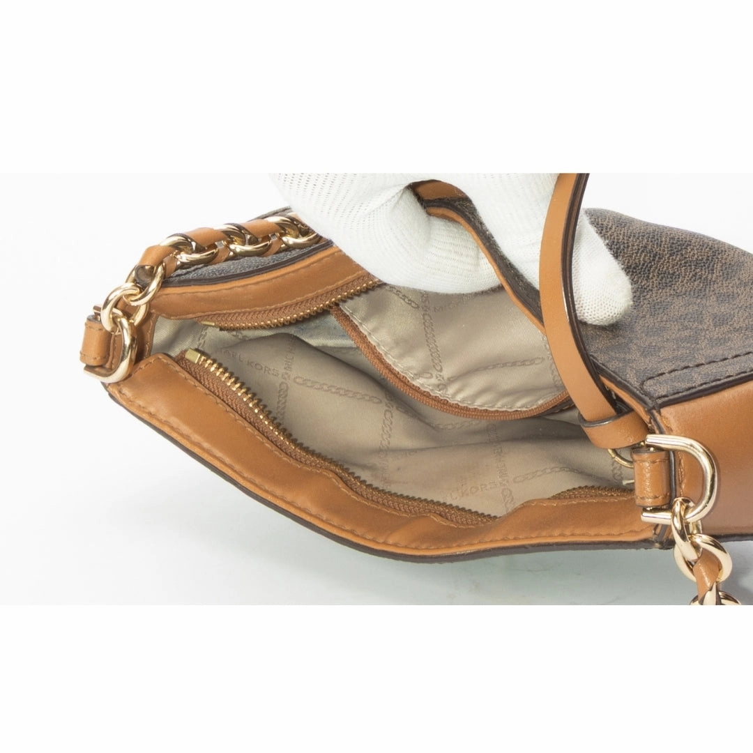 Michael Kors Brown & Acorn Carmen Medium Shoulder Bag