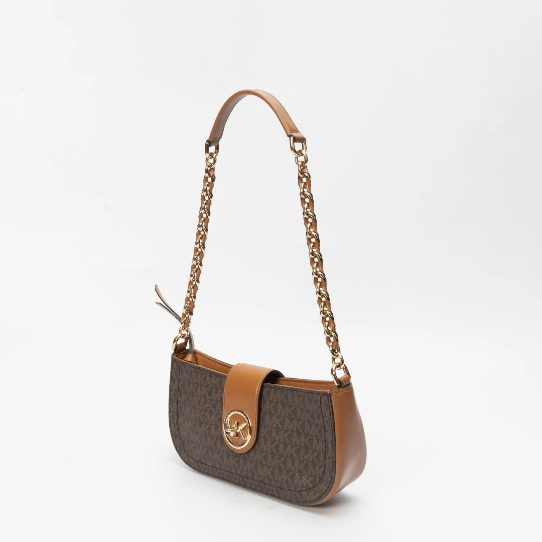 Michael Kors Brown & Acorn Carmen Medium Shoulder Bag