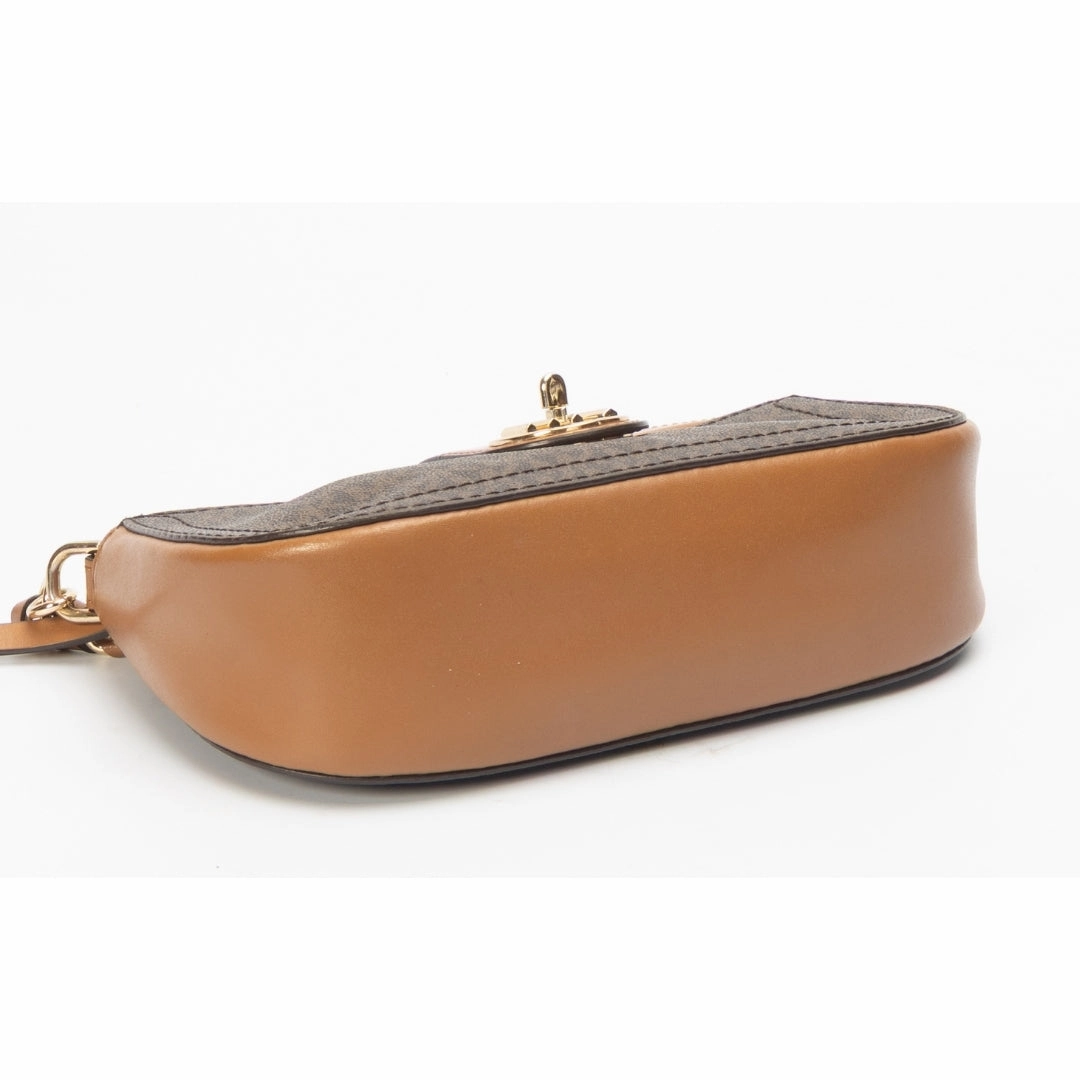 Michael Kors Brown & Acorn Carmen Medium Shoulder Bag
