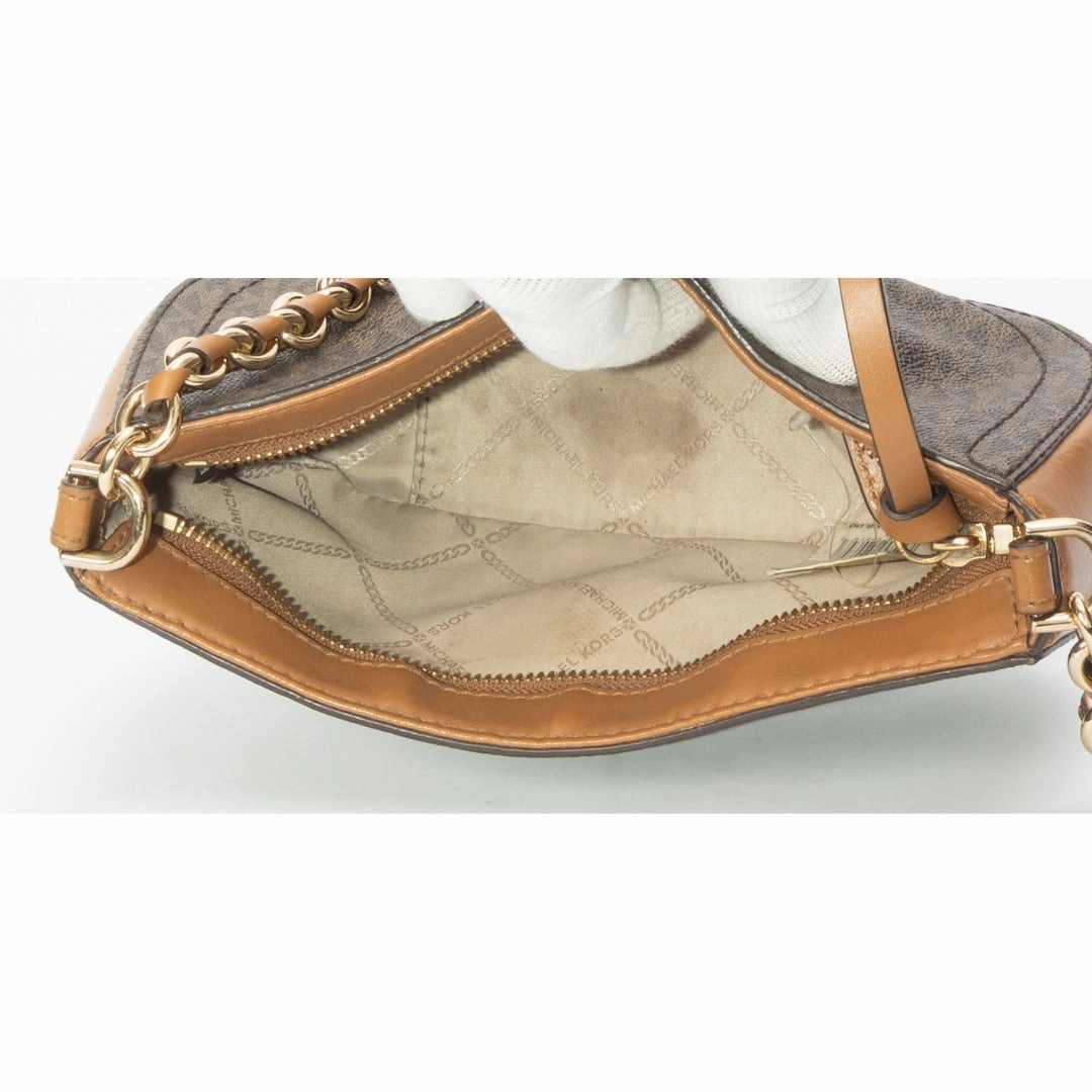 Michael Kors Brown & Acorn Carmen Medium Shoulder Bag