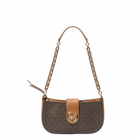Michael Kors Brown & Acorn Carmen Medium Shoulder Bag