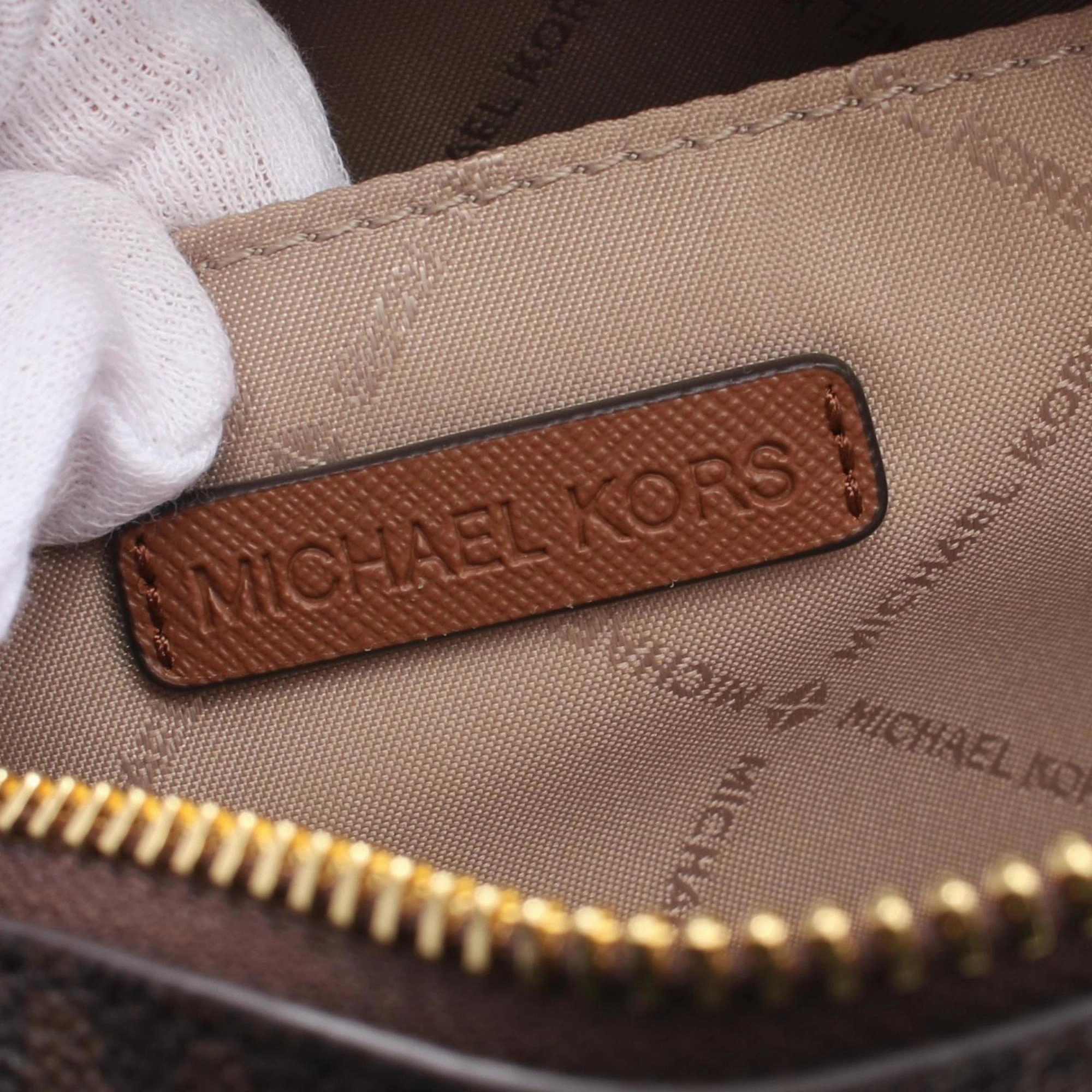 Michael Kors  Coated Canvas Leather Shoulder Bag (Pre-Owned)