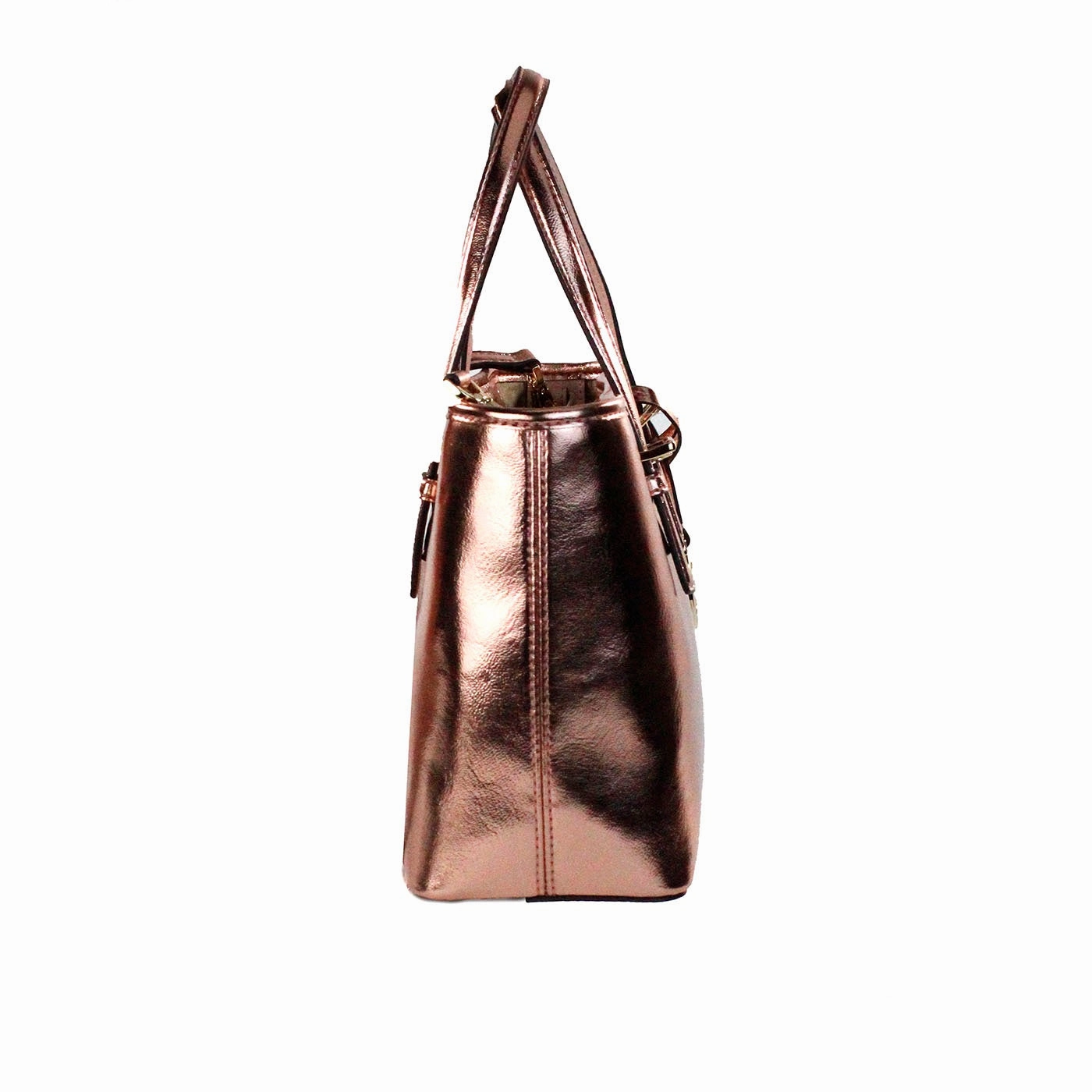 Michael Kors Jet Set Primrose Metallic XS Carryall Top Zip Tote Bag Women's Purse