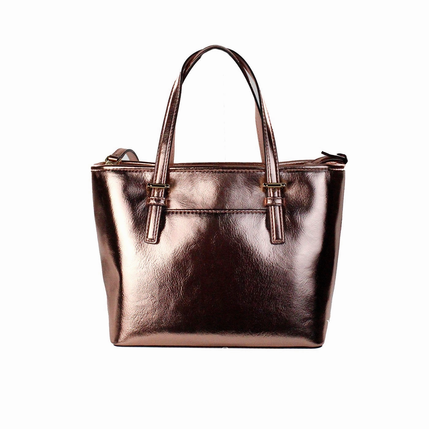 Michael Kors Jet Set Primrose Metallic XS Carryall Top Zip Tote Bag Women's Purse