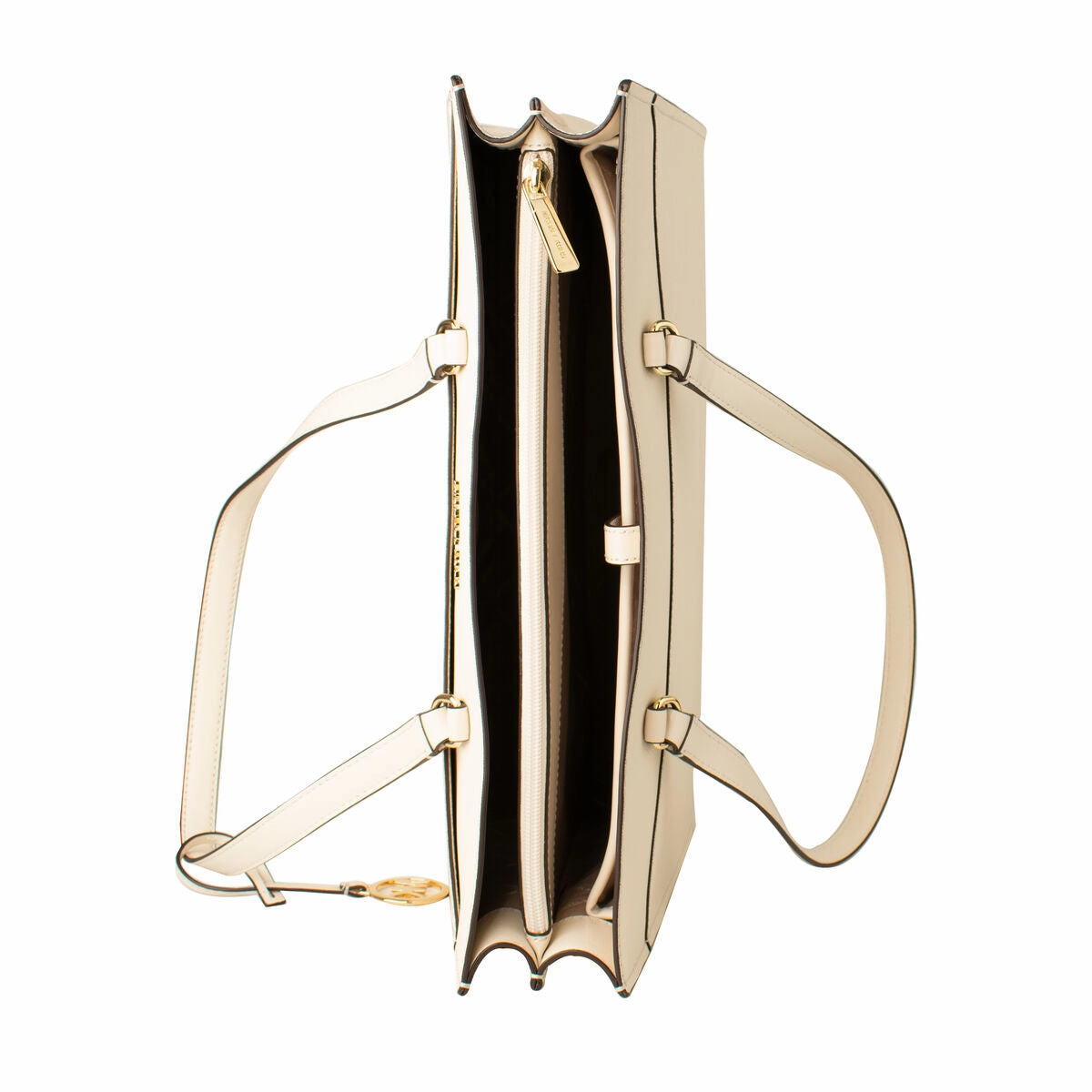 Michael Kors Leather Shoulder Bag Cream Beige
