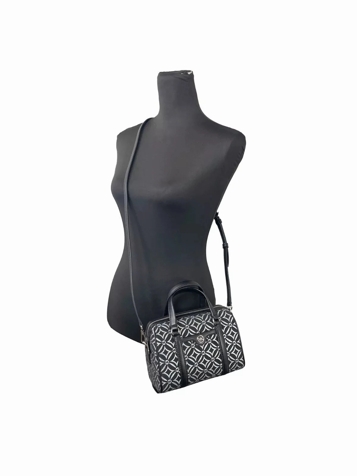 Michael Kors Small Leather Duffle Crossbody Bag Black