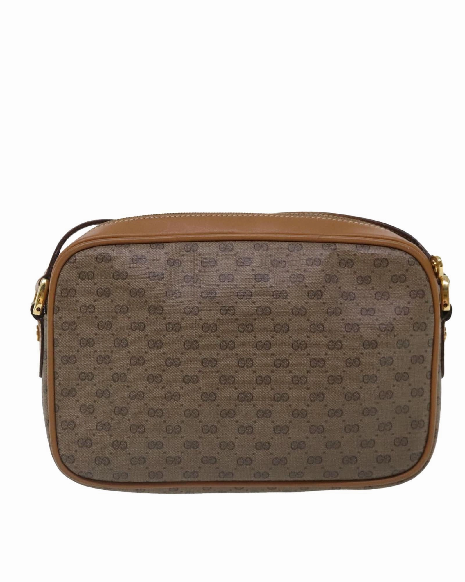 Micro GG Supreme Shoulder Bag in PVC with Gold Accents
