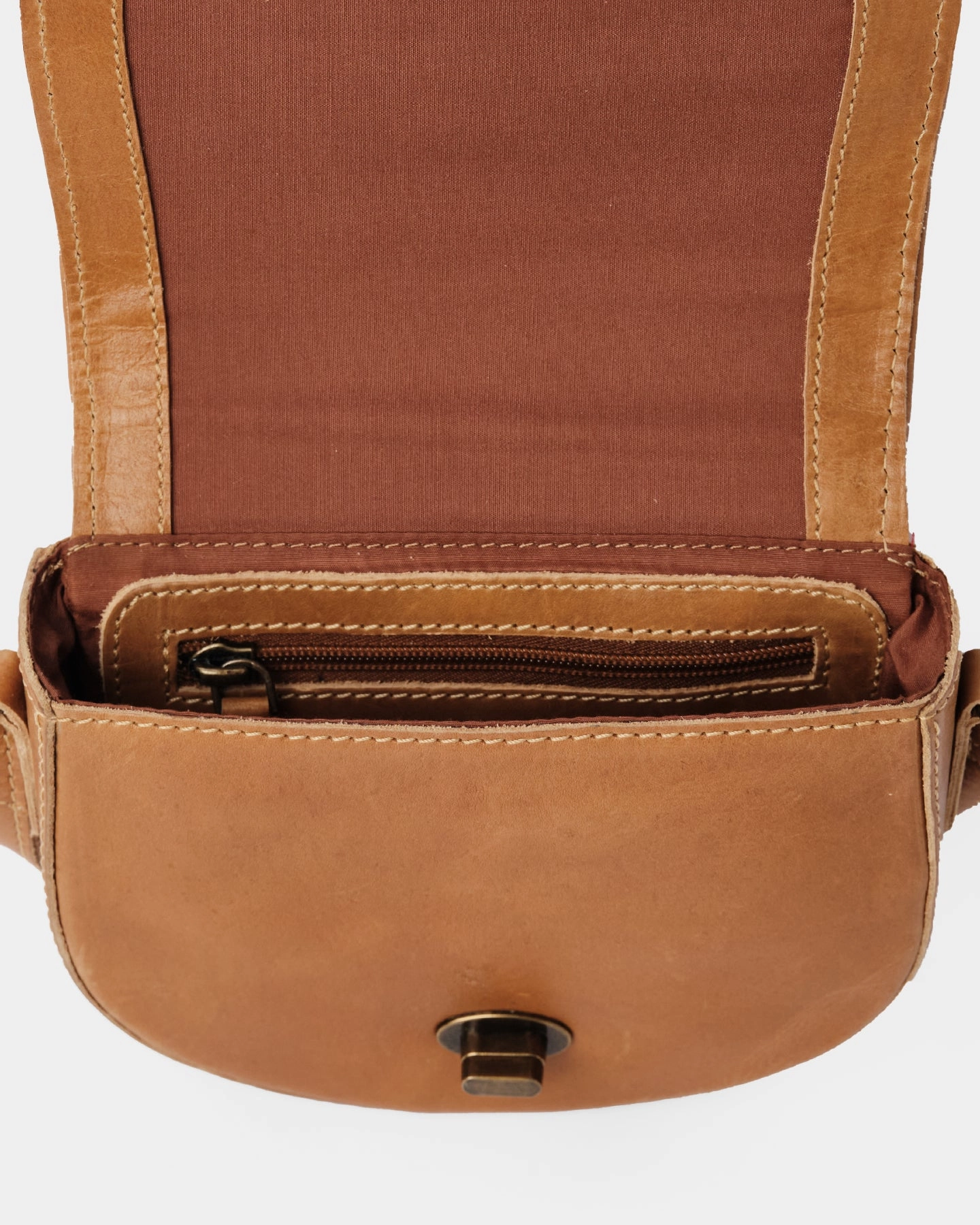 Milan Halfmoon Woven Bag | Tan