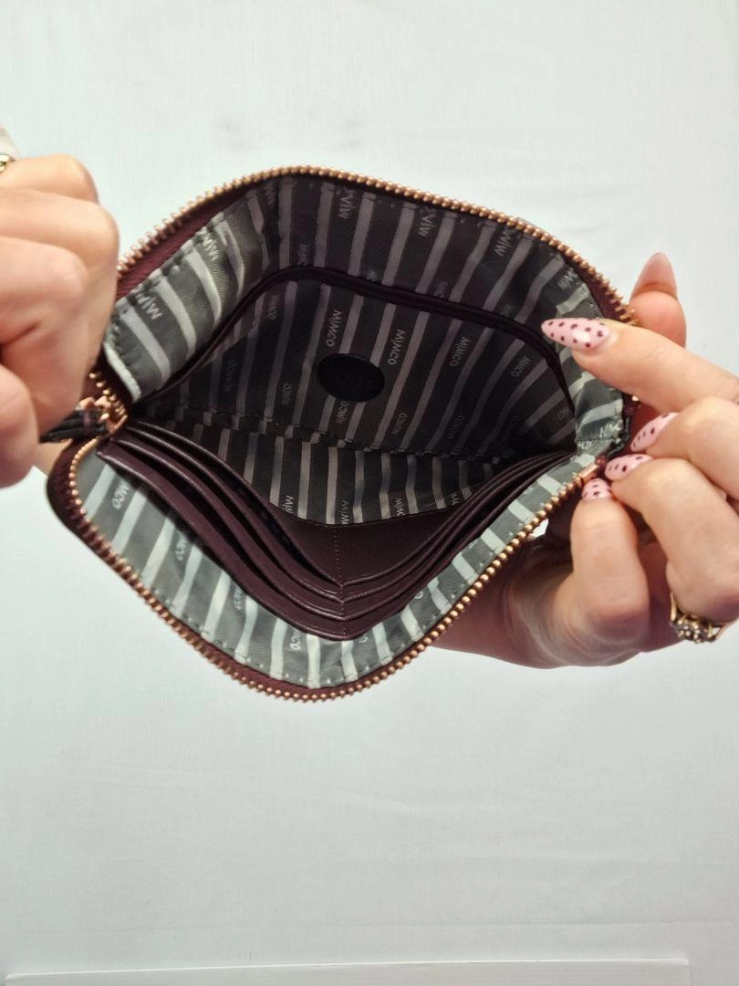 Mimco Burgundy Patent Leather Wristlet