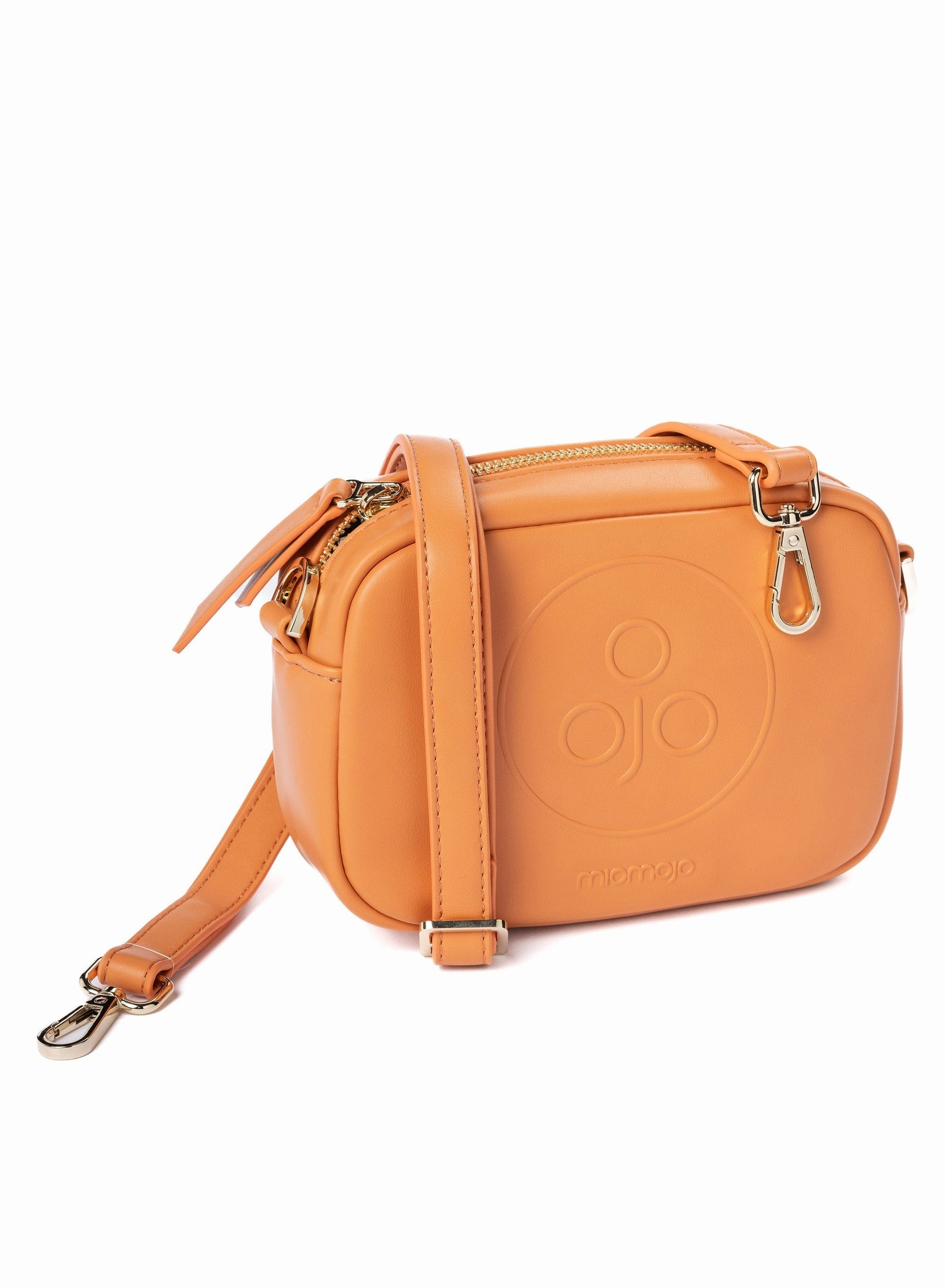 Mimi Mini Recycled Vegan Leather Crossbody Bag | Orange