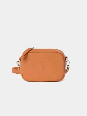 Mimi Mini Recycled Vegan Leather Crossbody Bag | Orange