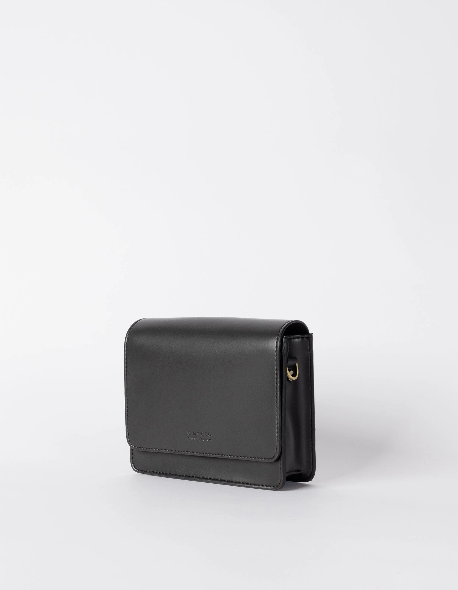 Mini Audrey Apple Leather Vegan Crossbody | Black