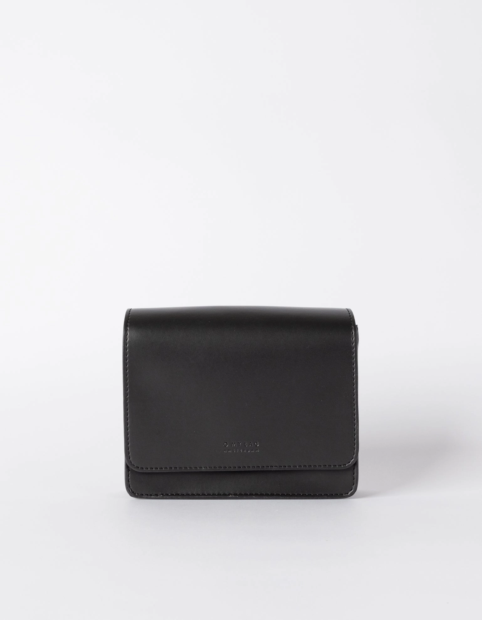 Mini Audrey Apple Leather Vegan Crossbody | Black