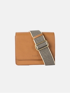 Mini Audrey Apple Leather Vegan Crossbody | Brown