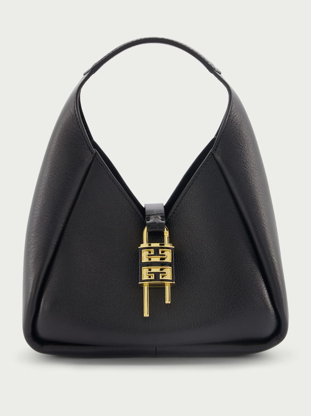 Mini G-Hobo Bag In Grained Leather