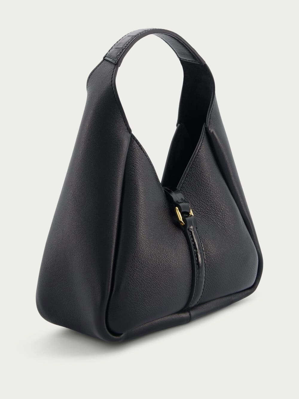Mini G-Hobo Bag In Grained Leather