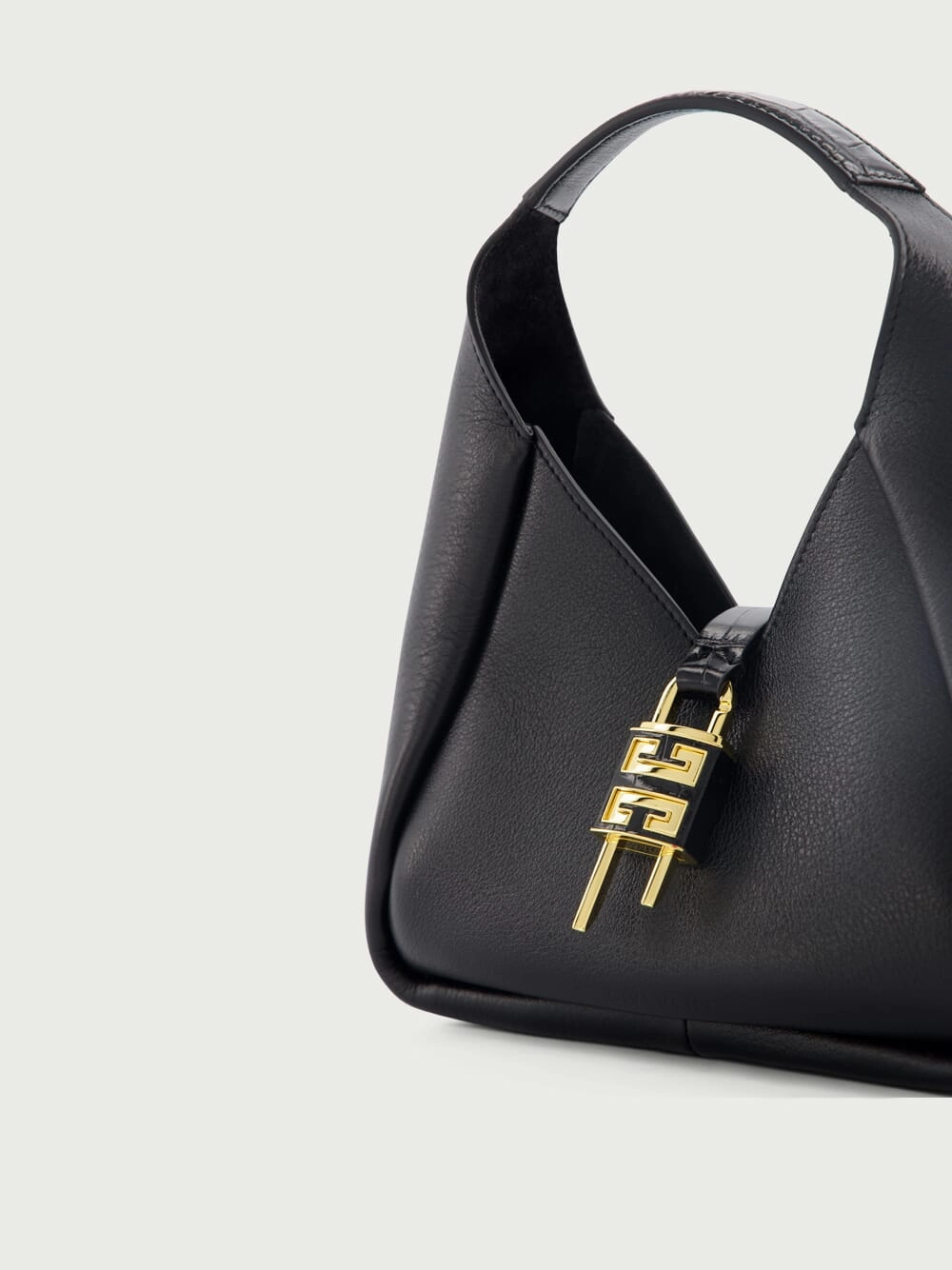 Mini G-Hobo Bag In Grained Leather