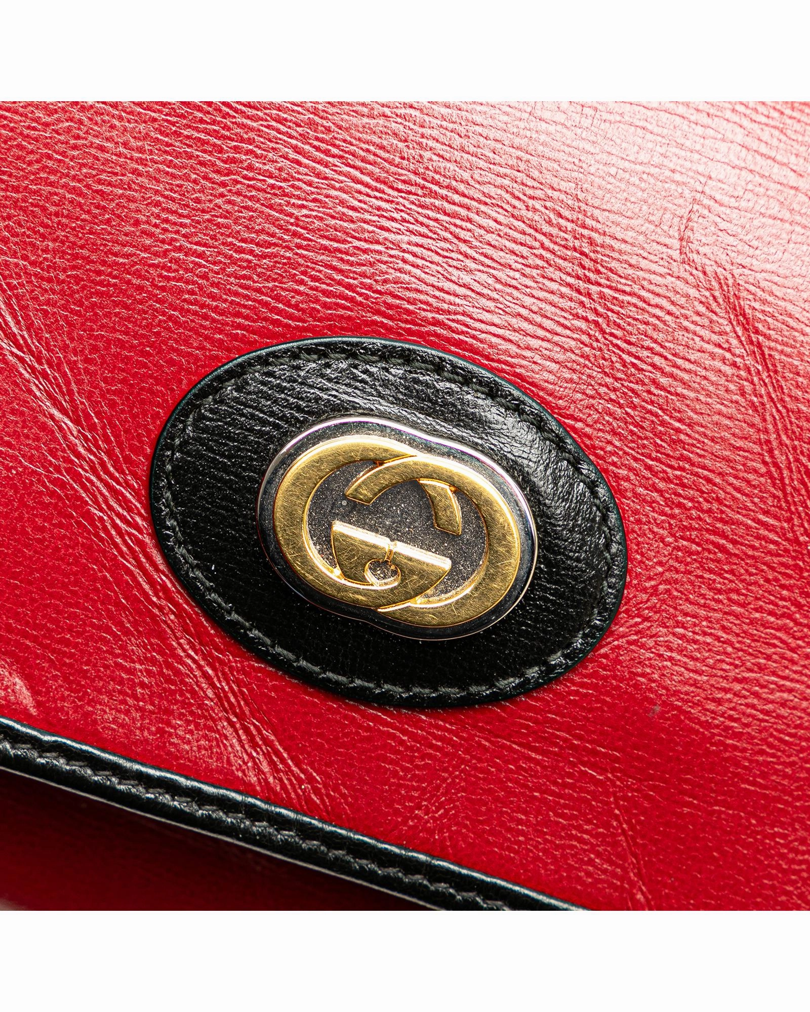 Mini Leather Shoulder Bag with Gold-Tone Chain Strap