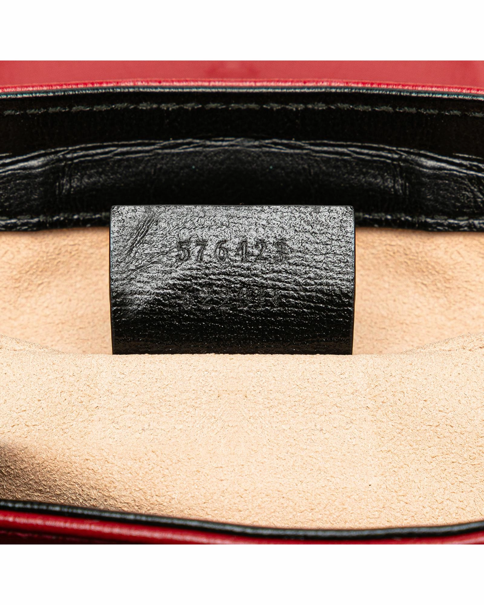 Mini Leather Shoulder Bag with Gold-Tone Chain Strap