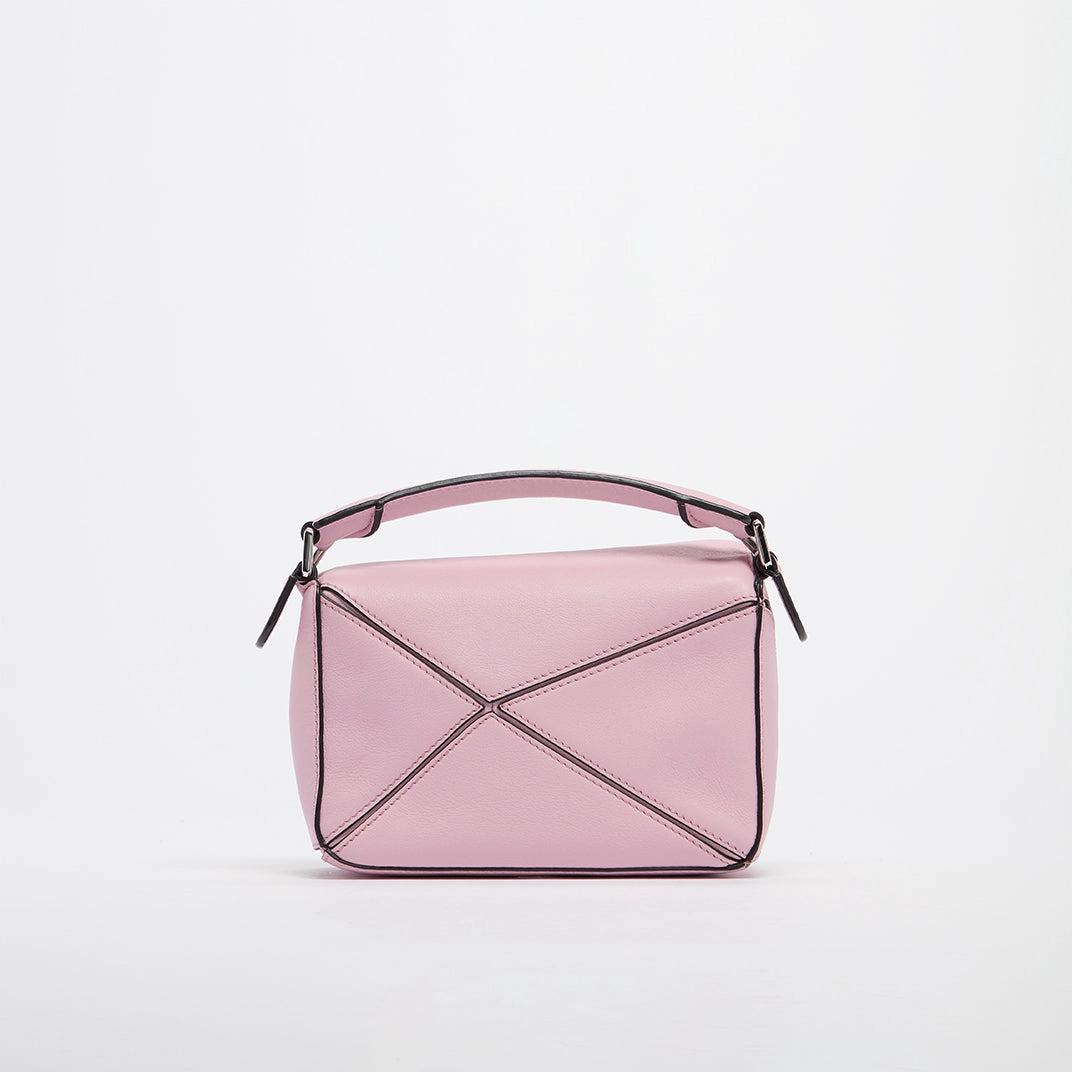 Mini Puzzle Shoulder Bag in Baby Pink Leather