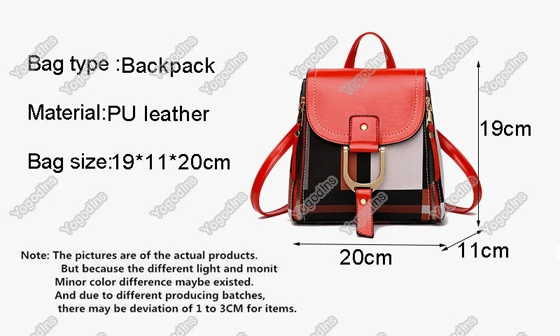 Mini Retro Plaid Backpack