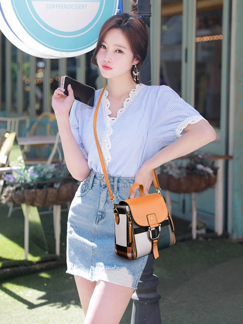 Mini Retro Plaid Backpack