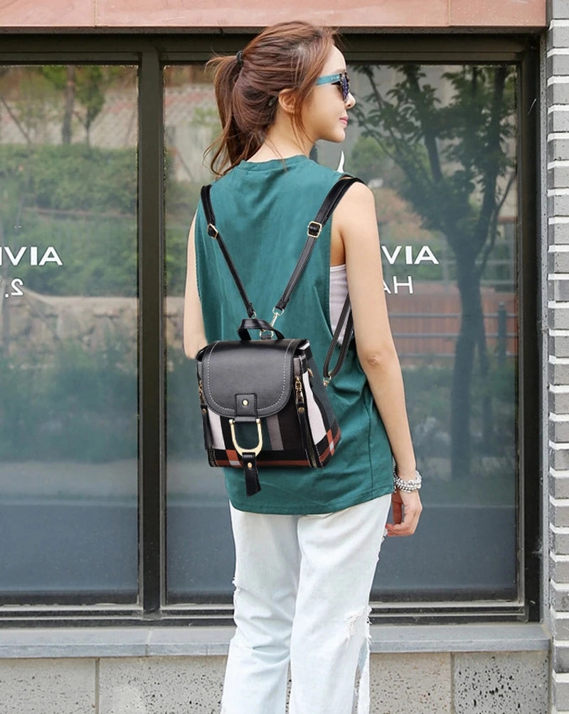 Mini Retro Plaid Backpack