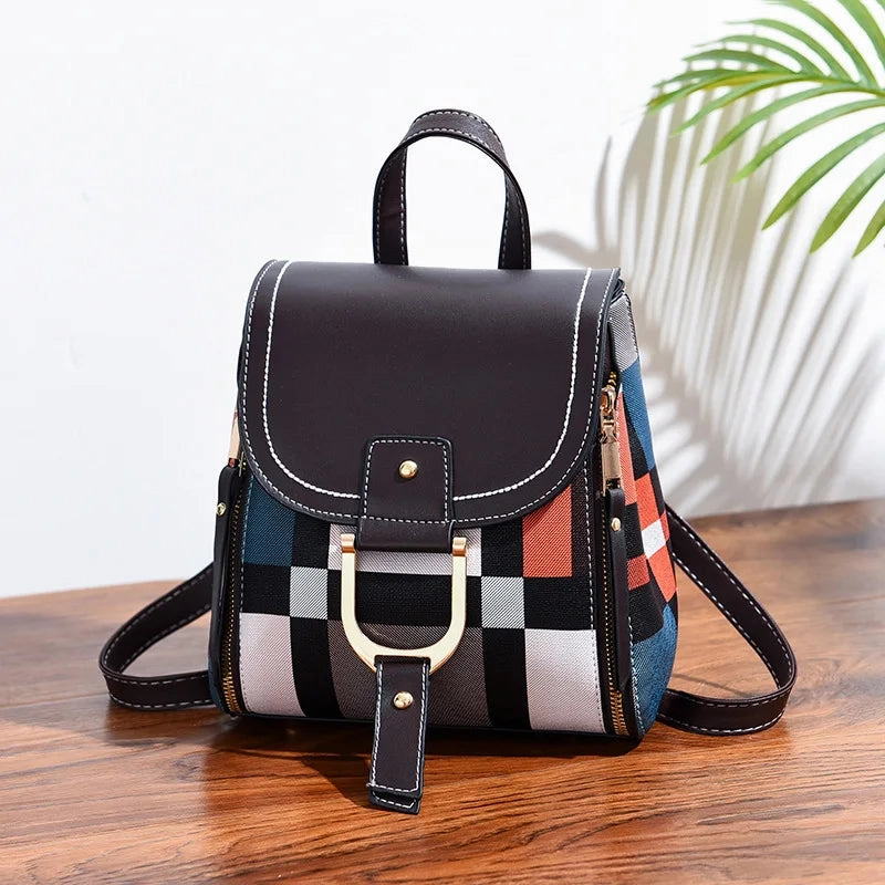 Mini Retro Plaid Backpack