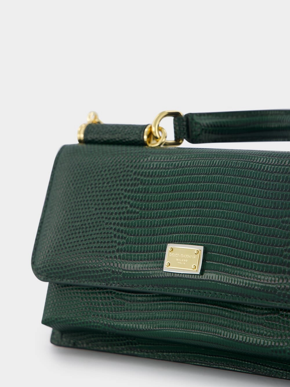 Mini Sicily Iguana-Print Leather Bag