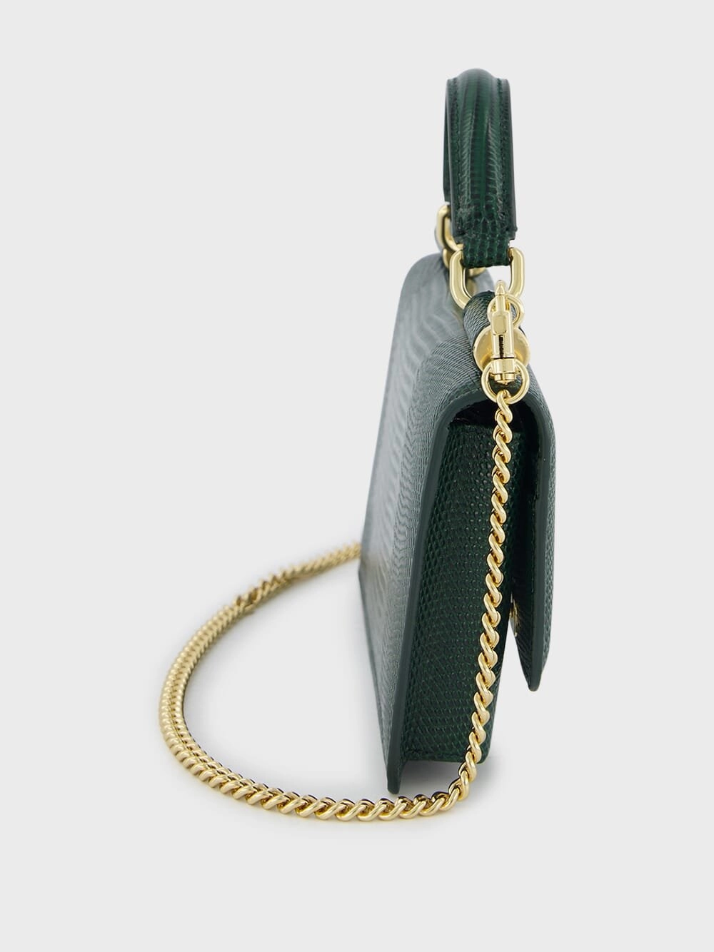 Mini Sicily Iguana-Print Leather Bag