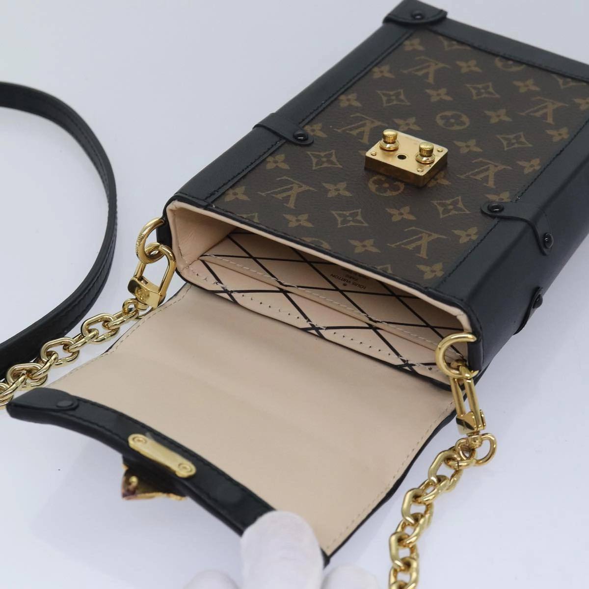 Mini Trunk Monogram Canvas Shoulder Bag