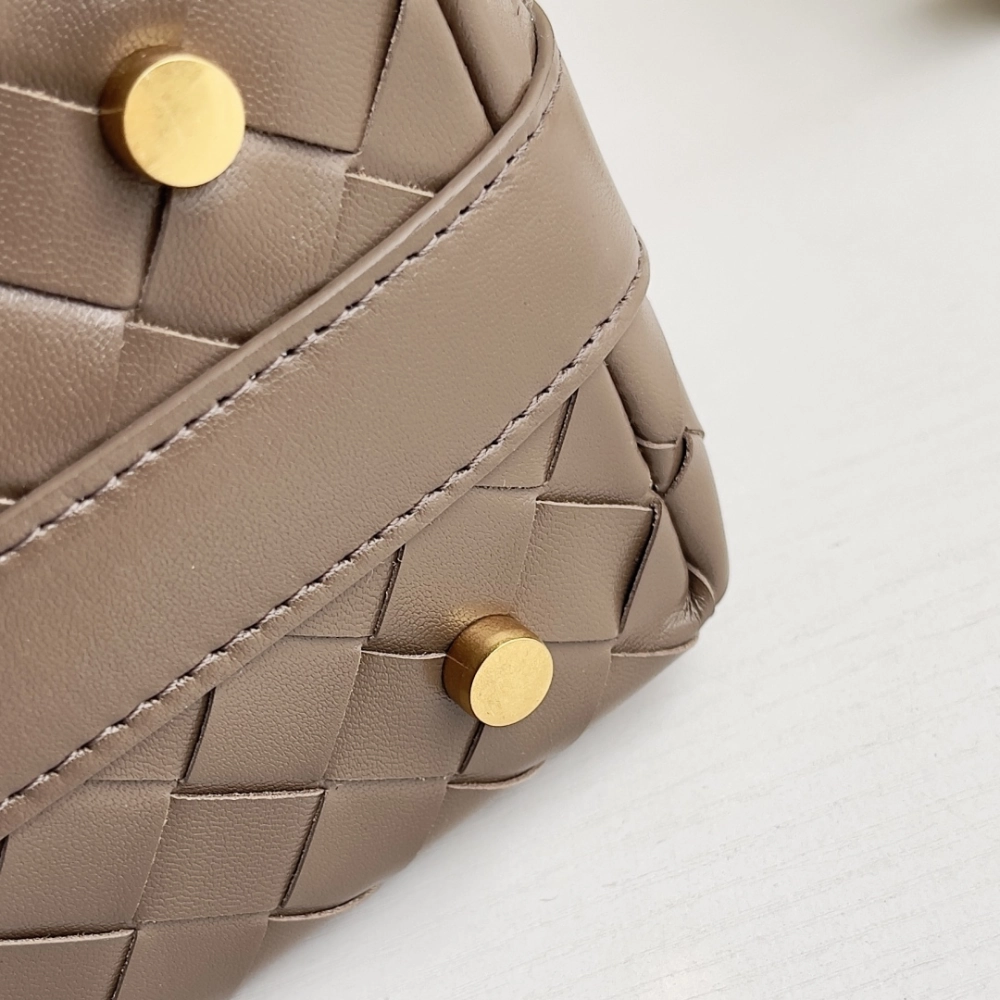 Mini Wallace Intrecciato Leather Pinecone Leather Shoulder Bag for Women