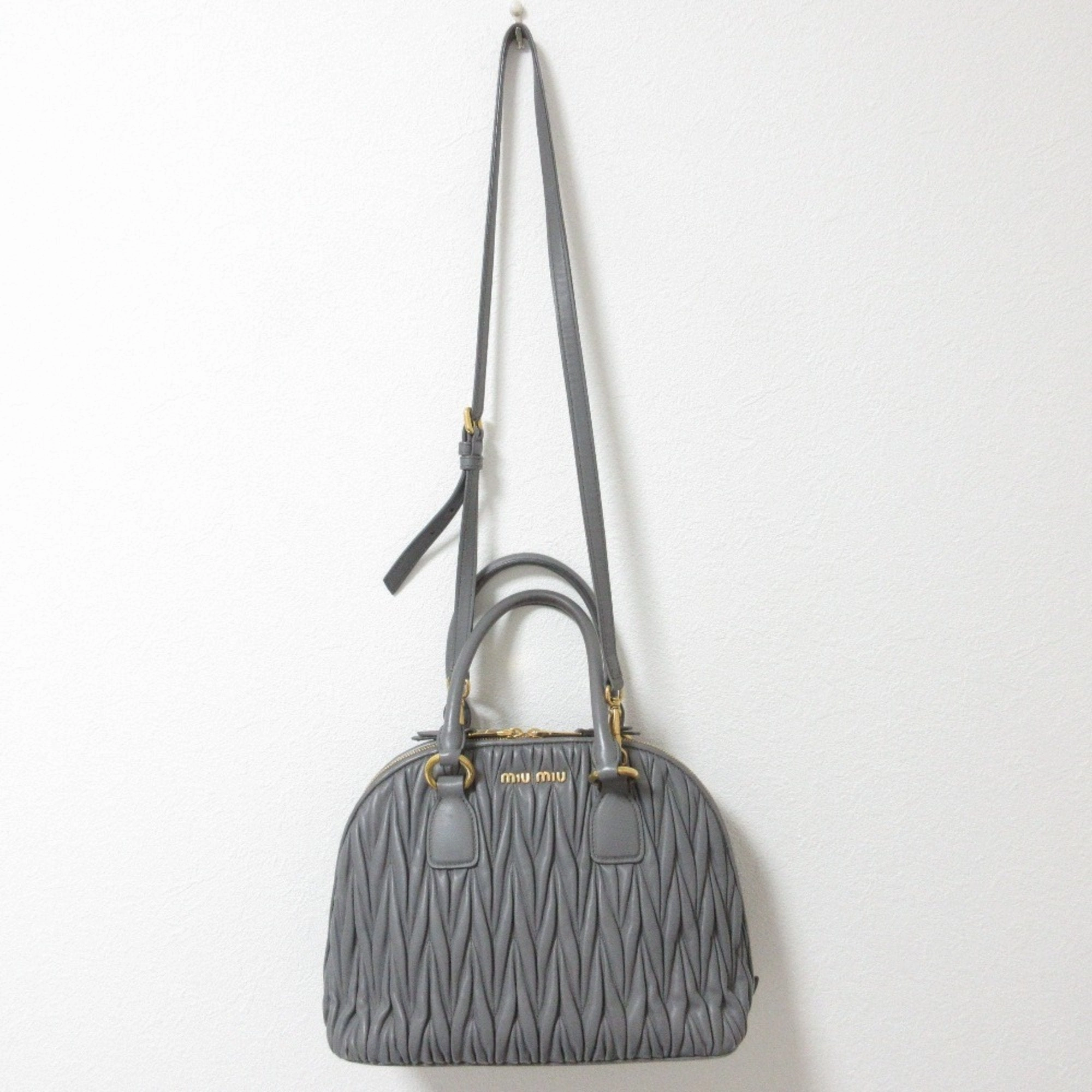 Miu Miu Matelasse Leather Shoulder Bag Tote Bag (Pre-Owned)