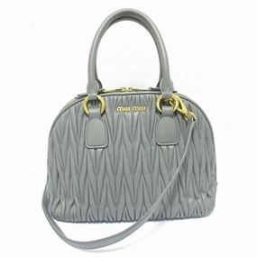Miu Miu Matelasse Leather Shoulder Bag Tote Bag (Pre-Owned)