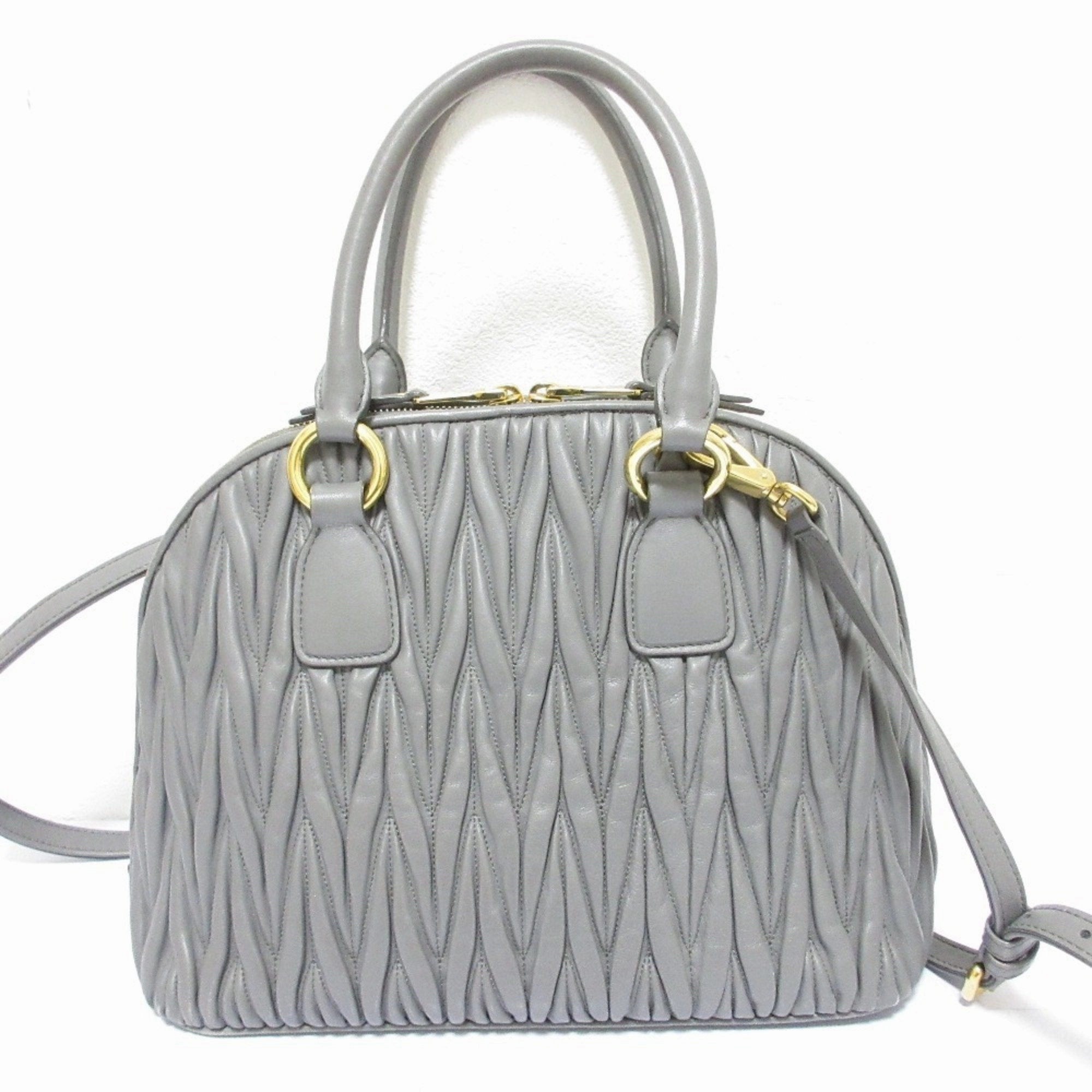 Miu Miu Matelasse Leather Shoulder Bag Tote Bag (Pre-Owned)